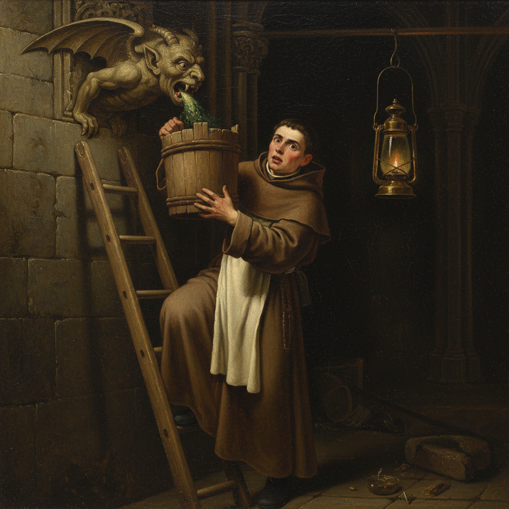 Illustration for "The Great Gargoyle Milking"