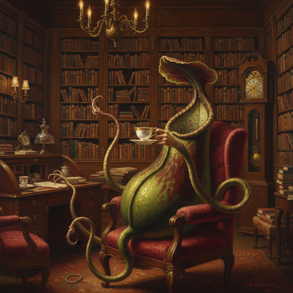 Illustration for "THE PITCHER PLANT THAT ATE THE EMPIRE"
