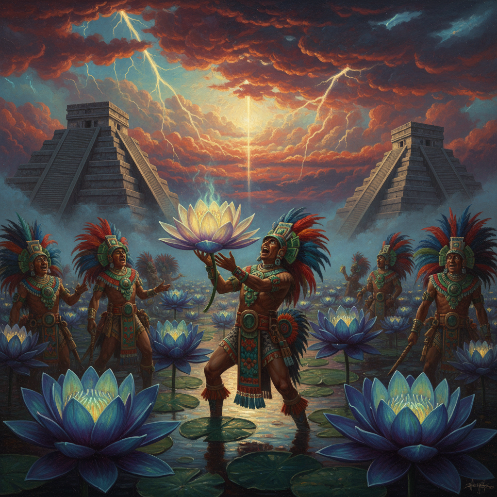Illustration for "GODS, DRUGS, AND FLOATING GARDENS"