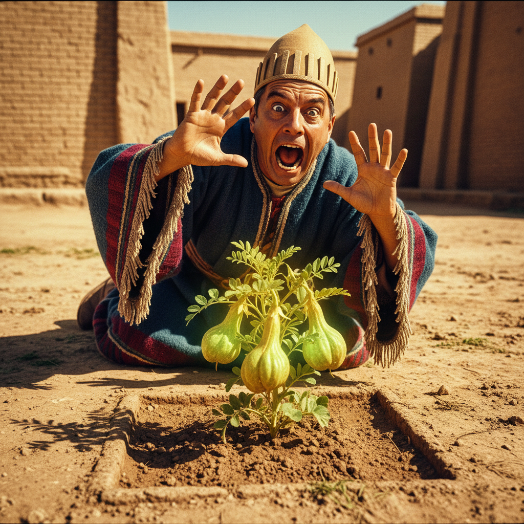 Bel-shar-usur moments after realizing his legumes were, to use the technical term, fucked.