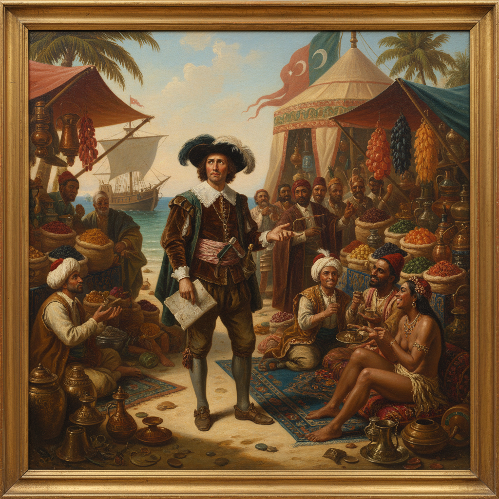 Illustration for "The Spice Route Was Bullshit, Actually"