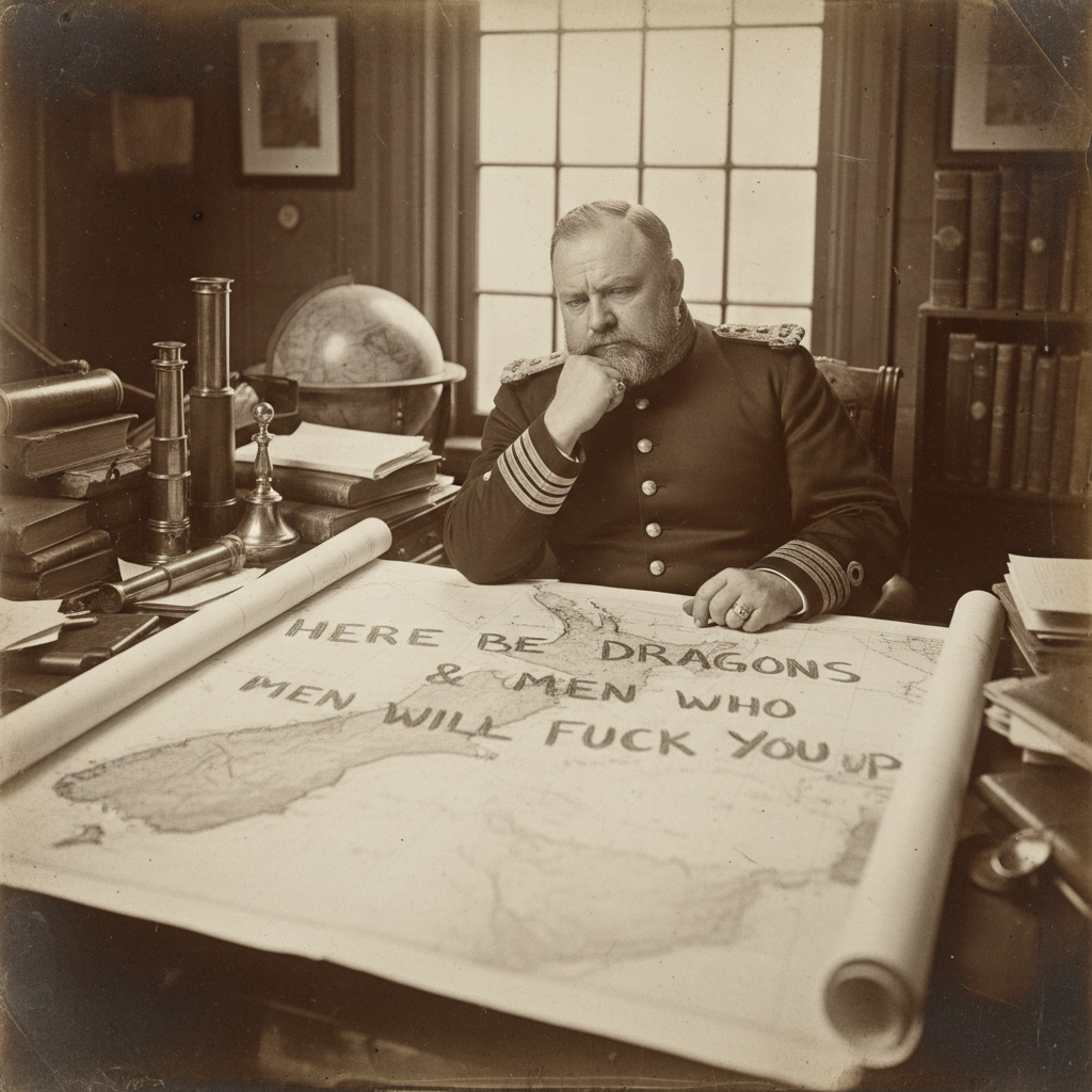 *The Admiralty’s official policy was quietly updated from ‘conquer’ to ‘can’t be arsed.’*