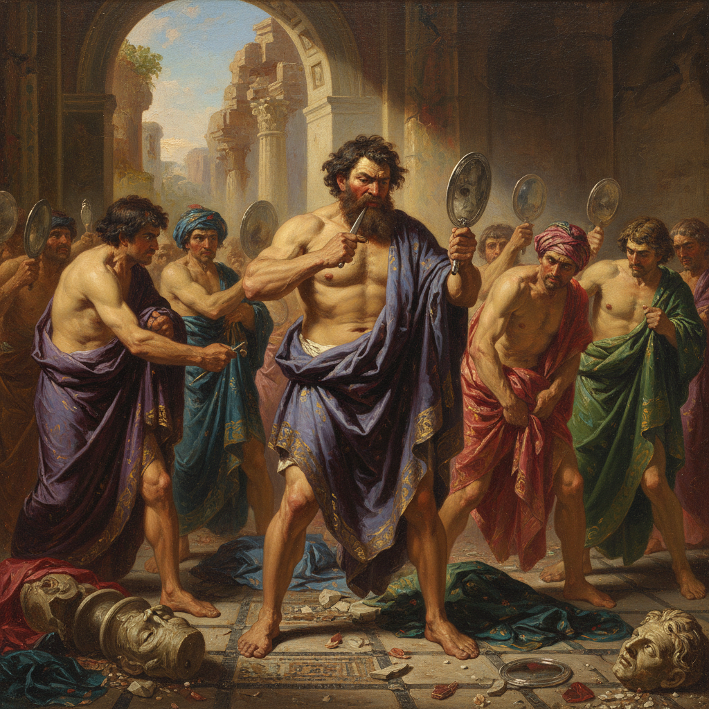 Illustration for "Rome Sacked by King Who Just Wanted a Decent Taper Fade"